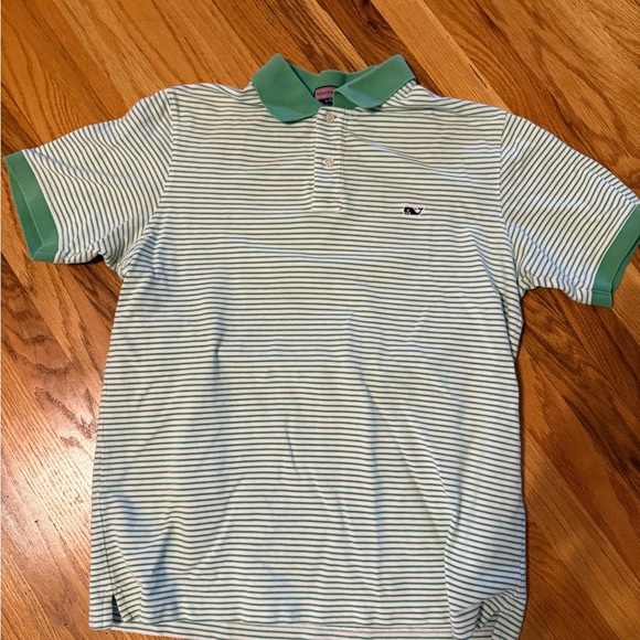 Vineyard Vines Other - Vineyard Vines Green and White Striped Polo